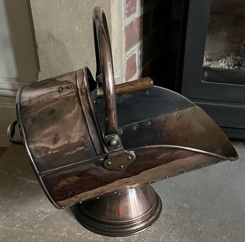 Antique copper helmet - helmet, scuttle